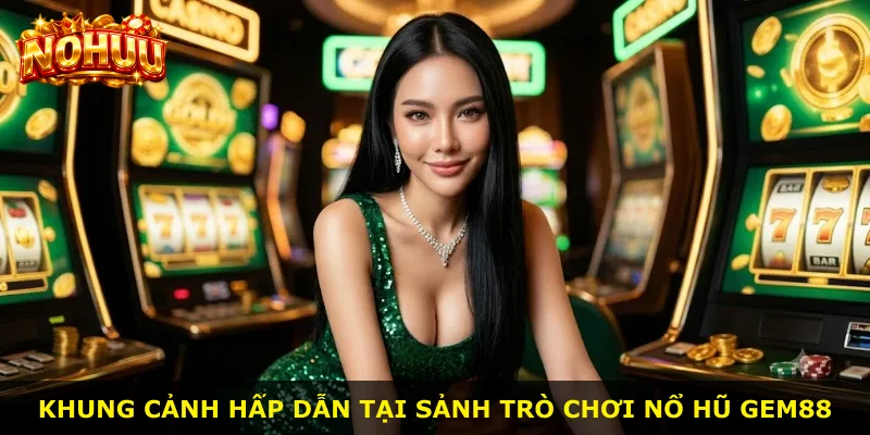 Khung cảnh hấp dẫn tại sảnh trò chơi nổ hũ Gem88